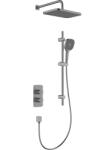 Armatura Malaga Gun Metal Grey set de duș ascuns cu termostat cu duș de ploaie grafit 5759-301-61 (575930161)