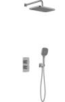 Armatura Malaga Gun Metal Grey set de duș ascuns cu termostat cu duș de ploaie grafit 5759-501-61 (575950161)