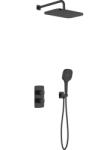 Armatura Malaga Black set de duș ascuns cu termostat cu duș de ploaie negru 5759-501-81 (575950181)
