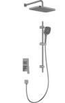 Armatura Malaga Gun Metal Grey set de duș ascuns cu duș de ploaie grafit 4529-301-61 (452930161)