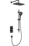 Armatura Malaga Black zuhany készlet beépített termosztáttal trópusi zuhany opcióval fekete 5759-301-81 (575930181)