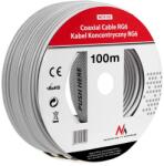 Maclean Koaxiális kábel RG6 1.0 CCS, 100 m, 75 Ohm, dupla árnyékolás SAT/TV (46506)
