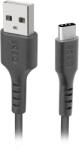 SBS USB-A apa - USB-C apa Adat- és töltőkábel 1m - Fekete (TECABLETYC1KPOS) (TECABLETYC1KPOS)