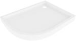 Mexen Flow+ cadă de duș semirotundă asimetrică dreaptă 90 x 80 cm, alb lucios - 46Q108090RH (46Q108090RH)