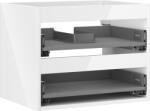 Mexen Box-A dulap pentru chiuvetă 60 cm, 2 sertare, alb lucios - 91AX0-0600-470-2-00 (91AX0-0600-470-2-00)