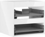 Mexen Box-A corp pentru dulap sub chiuvetă 50 cm, 2 sertare, alb lucios - 91AX0-0500-470-2-00 (91AX0-0500-470-2-00)