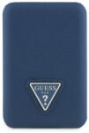 GUESS PU Grained Triangle Logo MagSafe kompatibilis powerbank / külső akkumulátor, 5000mAh, kék (GUPB5FPGTSPSB)
