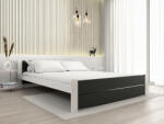  IKAROS DOUBLE ágy 180 x 200 cm, antracit/fehér Ágyrács: Lamellás ágyrács, Matrac: Deluxe 10 cm matrac