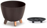 Prosperplast Lamia Eco Wood virágcserép lábakkal, 24 cm - kávé (DLAL240W-4625W)