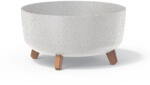 Prosperplast Gracia Eco Wood virágcserép lábakkal, 40 cm - fehér (DGRL400LW-S449W)