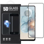 Motorola Moto G04 / G04s / G24 / G24 Power / E14 üvegfólia, tempered glass, előlapi, 5D, edzett, hajlított, fekete kerettel