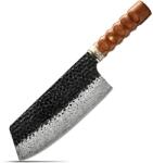 HARAHU KE-37349 damaszk konyhakés - Cleaver/Barna KP37349