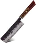 HARAHU Cuțit de bucătărie damasc AI-37353 - Nakiri / Roșu KP37353