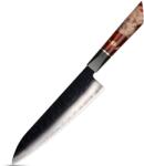 HARAHU Cuțit de bucătărie damasc AR-37338 - Gyuto / Roșu KP37338
