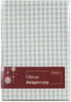  Karácsonyi asztalterítő kockás jacquard anyagból ezüst szállal Ezüst 85x85 cm (419760)
