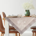  Holly bársonyos tapintású karácsonyi asztalterítő Bézs 85x85 cm (431344)