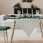  Egyszínű karácsonyi asztalterítő fényes szállal átszőve Pezsgő 85x85 cm (419740)