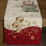  Gobelin karácsonyi asztali futó zsenília fonalból Bézs 50x110 cm +/-5% (431025)