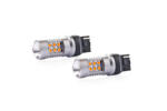 AMiO LED izzó pár CANBUS 24SMD 3030 T20 7440 W21W Narancssárga 12V/24V (02578)