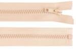 Fashion Műanyag fogú, bontható spirálcipzár kabátba, 5mm, 50cm hosszú, 590312, világos bézs