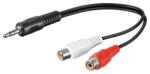 Goobay Cablu audio 0, 2 m 3, 5 mm stereo tata > 2 x RCA mama (CABLE-406-GBAY)