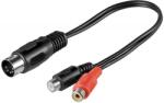 Goobay Cablu adaptor DIN tata 180° (5-pin) > 2x RCA mama 0.2m, Goobay (CABLE-DIN5P/2XRCA-0.2)
