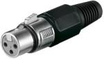 Goobay Mufa XLR mama, 3 pini, pe cablu (XLR-3F/A)