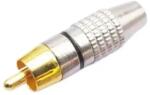  Mufa RCA tata, de inalta calitate, aurit, metal, 7mm (AC-RCA7.0GD-GBC)