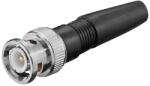 Goobay BNC tata cu protector cablu capac de plastic, fixare rapida, pin aurit (BNCM-PS/GD)