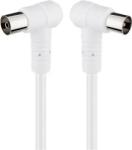 Goobay Cablu coaxial profesional cu mufe cotite 5m, Goobay (CX-5.0PR-GBAY)