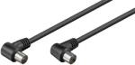 Goobay Cablu coaxial Goobay tata-mama 1.5 m negru conector cotit, Goobay (CX-B-1.5-GBAY)