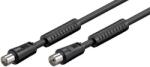 Goobay Cablu antena, Coaxial tata - Coaxial mama, 1.5m negru Goobay (CX100-1.5BK-GBAY)