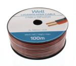 Well Cablu difuzor rosu/negru 2X1.00mmp, 100m, Well (LSP-CCA1.00BR-100-WL)