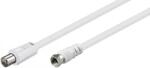 Goobay Cablu conexiune antena/SAT 1.5 m, F tata - Coaxial tata, alb, Goobay (CXS-FM/CM-1.5-GBAY)