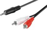 Goobay Cablu audio Jack Stereo 3.5mm tata - 2x RCA tata 3m (CABLE-458A-3.0)