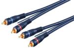 Goobay Cablu audio 2x RCA tata - 2x RCA tata albastru 5m (CABLE-452/OFC-GRD-5.0VT)