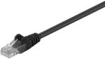 Goobay Cablu de retea U/UTP Goobay, cat5e, patch cord, 0.5m, negru (UTP-0008-0.5BK)