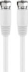 Goobay Cablu antena satelit, F tata - F tata, 2.5 m alb Goobay (CXS-FM/FM-2.5-GBAY)