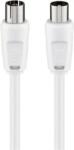 Goobay Cablu antena coaxial tata - coaxial mama alb 2.5m, Goobay (CX-S-2.5-GBAY)
