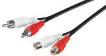 Goobay Cablu extensie 2x RCA tata > 2x RCA mama 1.5m, Goobay (CABLE-451/1.5-GBAY)