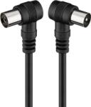 Goobay Cablu coaxial Goobay tata-mama 2.5 m negru conector cotit, Goobay (CX-B-2.5-GBAY)