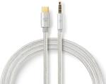 Nedis Cablu USB-C - jack 3.5 mm tata, 1m, argintiu/textil, Nedis (CCTB65940AL10)