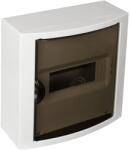 Solera Tablou electric Solera Arelos 5109PF, 8 module, aparent, IP40, 247x249x104 mm, plastic, usa fumurie, cutie alba (DM-SM/8U/1R-ARLS/5109PF-SLR)