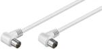 Goobay Cablu coaxial 3C-2V coax tata 90° > coax mama 90° - dublu ecranat - ecranare > 75dB - 1.5m, Goobay (CX-1.5-GBAY)