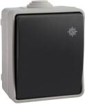 SOLERA Intrerupator simplu Solera 3303 aparent gri IP54 (ELSW-SM/1C-SOL54/3303-SLR)