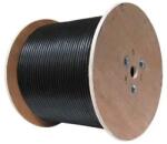 Well Cablu coaxial RG11 cu sufa, autoportant, fire otel cuprat, ecranat cu folie Al, rola 305m, Well (RG11MES-CCS/AL-305BK-WL)