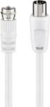 Goobay Cablu conexiune antena/SAT 2.5 m, F tata - Coaxial mama, alb, Goobay (CXS-FM/CF-2.5-GBAY)