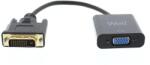 Well Cablu adaptor DVI-D 24+1p tata - VGA mama 15cm Well (ADAPT-DVIM/VGAF-0.15BK-WL)