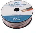 Well Cablu difuzor rosu/negru 2X0.50mmp, 100m, Well (LSP-CCA0.50BR-100-WL)