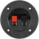 Goobay Terminal difuzor, 2 poli de tip push, rosu/negru, panou, rotund (LSPT-2R/B-PUSH-01)